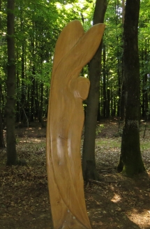 Engel 1 - Holzfigur Relieffigur von Holzbildhauer Hans-Ulrich Wartenweiler
