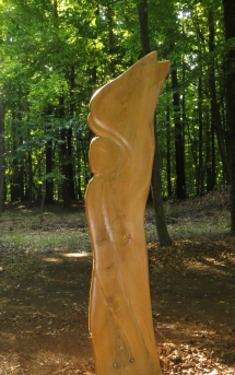 Engel 2 - Holzfigur Relieffigur von Holzbildhauer Hans-Ulrich Wartenweiler