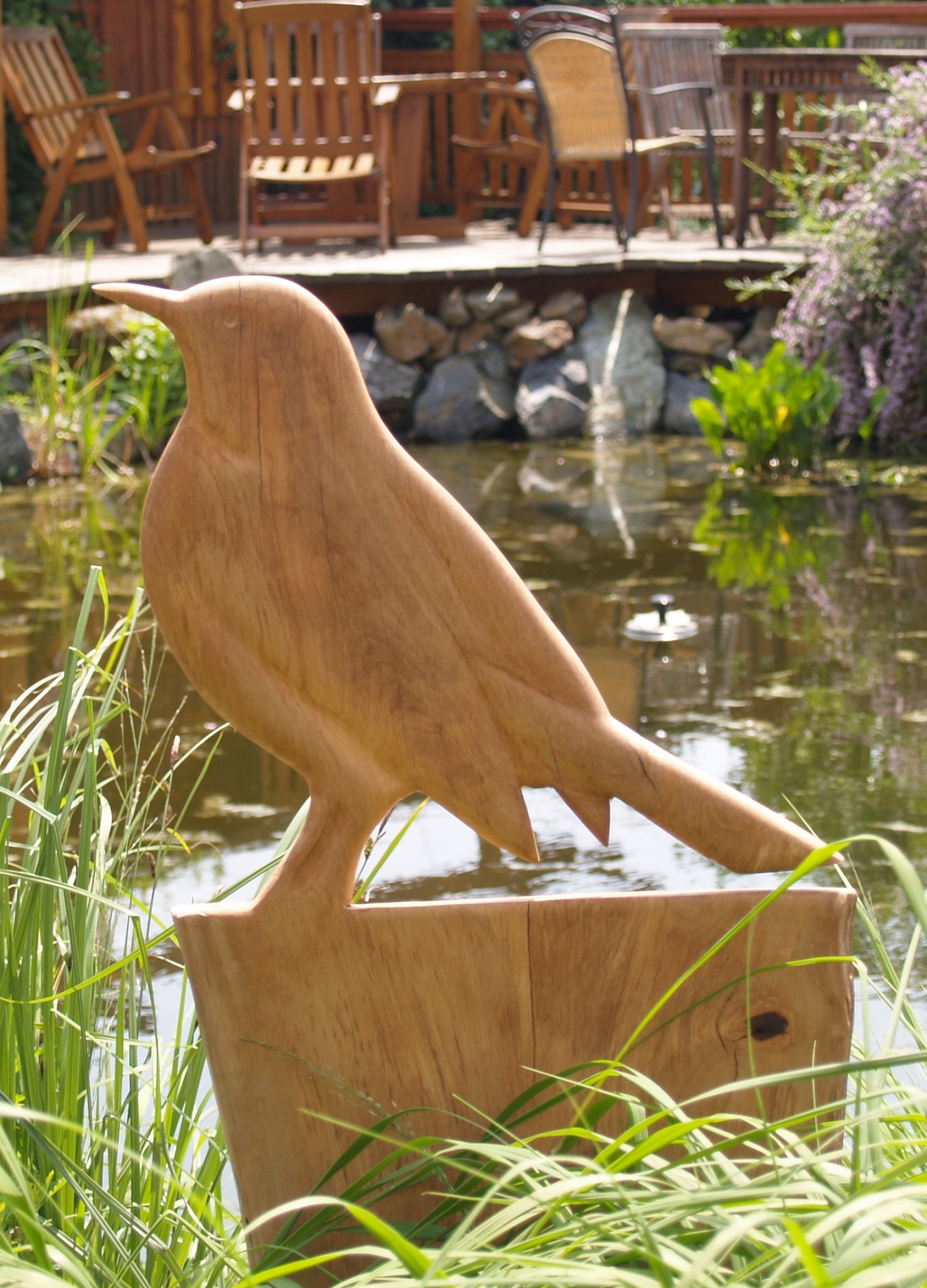 Vogel 1 - Holzskulptur-Archiv von Skulpturenwald Hans-Ulrich Wartenweiler - Holzobjekte, Holzfiguren, Holzdesign